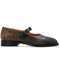 Maison Margiela - Leather Shoes With 'Tabi' Cut-Out - Lyst