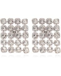 Balenciaga - Earrings With Shimmering Crystals - Lyst