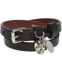 Alexander McQueen Skull Motif Bracelet - Black