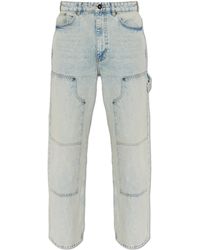 LAB C.O. OFF WHITE - Jeans With Printed Logo - Lyst