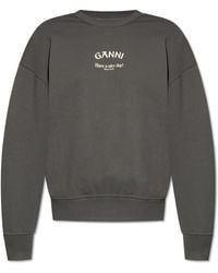 Ganni - Sweatshirt With Logo - Lyst