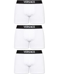 Versace - Three-Pack Of Boxers With Logo - Lyst