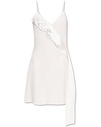 Blumarine - Dress With Satin Sash - Lyst