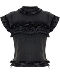 Balenciaga - T-Shirt With Decorative Ruffles - Lyst