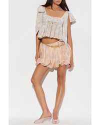 Chloé - Silk Shorts With A Floral Motif - Lyst