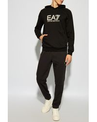 EA7 - Hooded Sweatshirt, - Lyst