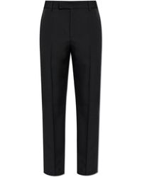 Versace - Creased Wool Trousers - Lyst