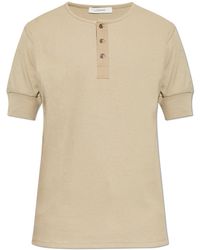 Lemaire - T-Shirt With A Crew Neckline - Lyst