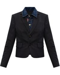 DSquared² - Blazer Made Of Combined Materials - Lyst