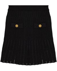 Balmain - Skirt With Decorative Pockets - Lyst