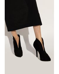 Alaïa - Suede Heeled Ankle Boots - Lyst
