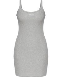 Versace - Dress With Logo - Lyst