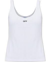 Off-White c/o Virgil Abloh - Ribbed Top With Embroidered Logo - Lyst