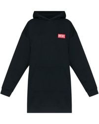 DIESEL - Dress With 'D-Boxt-Hood-Lab' Logo - Lyst