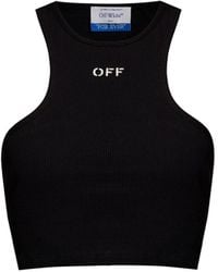 Off-White c/o Virgil Abloh - Ribbed Crop Top - Lyst