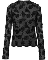 ROTATE BIRGER CHRISTENSEN - Top With A Floral Motif - Lyst