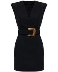 Balmain - Ribbed Dress - Lyst