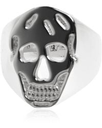 McQueen - Signet Ring With A Distinctive Skull Motif - Lyst