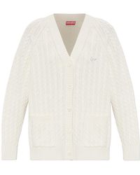 KENZO - Cardigan With Decorative Knit - Lyst