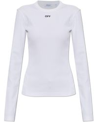 Off-White c/o Virgil Abloh - Ribbed Long Sleeve Top - Lyst