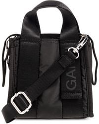 Ganni - Shoulder Bag With Logo, - Lyst