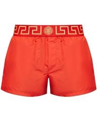 Versace - Swim Shorts With Logo - Lyst