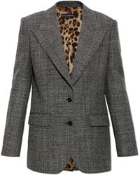 Dolce & Gabbana - Wool Blazer With Single Vent - Lyst