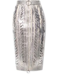 Balmain Pencil Skirt - Metallic