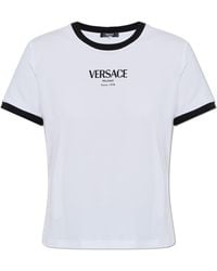 Versace - T-Shirt With Logo - Lyst