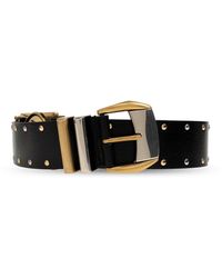 Versace - Leather Belt With Studs - Lyst