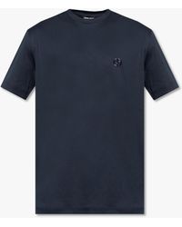 Giorgio Armani - Cotton T-Shirt With Logo - Lyst