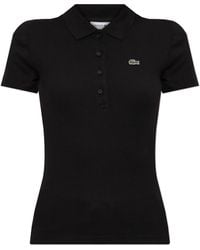 Lacoste - Ribbed Polo With Logo Patch - Lyst