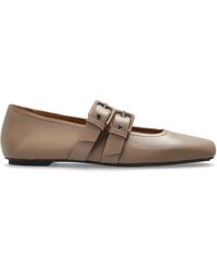 Emporio Armani - Leather Ballet Flats - Lyst