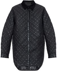 Moncler - Quilted Jacket With Corduroy Collar - Lyst