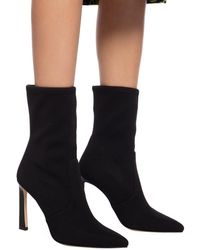stuart weitzman rapture 75mm suede sock bootie