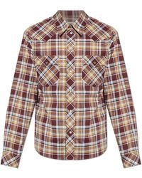 Versace - Checked Pattern Shirt - Lyst