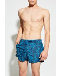 Versace - Swim Shorts With 'Barocco' Pattern - Lyst
