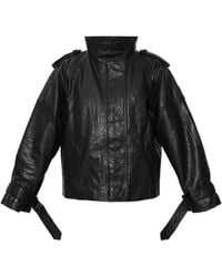 AllSaints - Lambskin Leather Jacket 'Serne' - Lyst