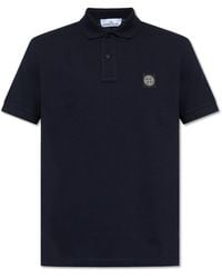 Stone Island - Slim Cotton Polo Shirt - Lyst