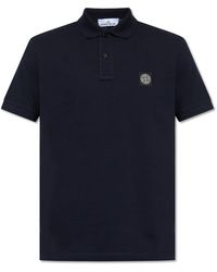 Stone Island - Slim Cotton Polo Shirt - Lyst