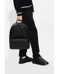 Emporio Armani - Regenerated-leather Backpack With Eagle Pate - Lyst