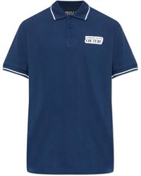 Versace Jeans Couture - Polo With Printed Logo - Lyst