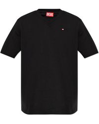DIESEL - T-Shirt 'T-Adjust-V-Microdiv' - Lyst