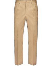 Etro - Cotton Pleat-Front Trousers - Lyst