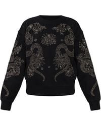 AllSaints - Sweatshirt With 'Cecile' Appliqués - Lyst
