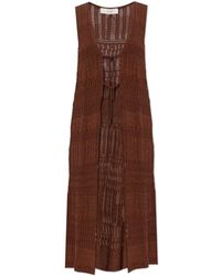 Akep - Long Vest With A V-Neckline - Lyst