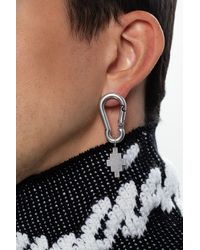 for Men Mens Earrings and ear cuffs Marcelo Burlon Earrings and ear cuffs Marcelo Burlon Single Cross Logo Mono Earring in Silver White 