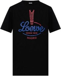 Loewe - T-Shirt With A Crumpled Effect - Lyst
