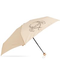 Moschino - Small Folding Umbrella With Logo - Lyst