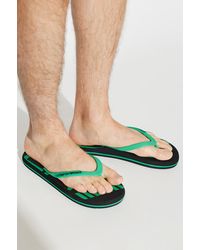 EA7 - Rubber Flip-Flops With Logo - Lyst